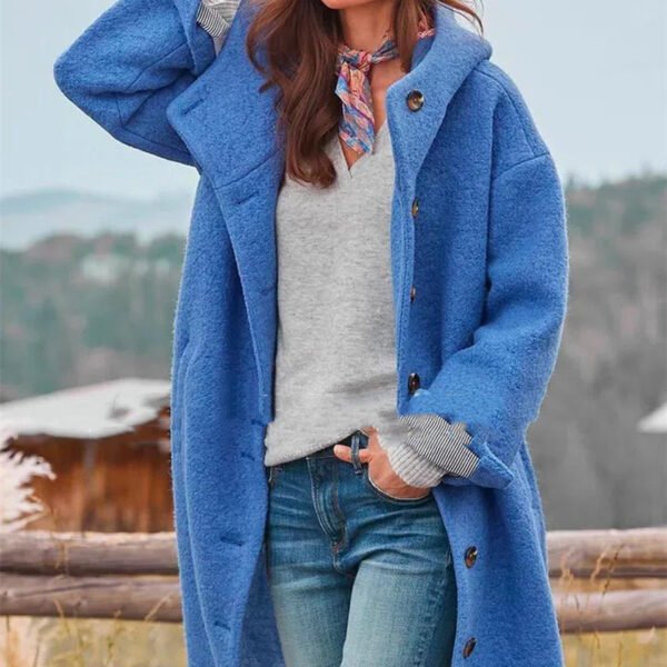 Women’s Thickened Tweed Trench Coat - Image 2