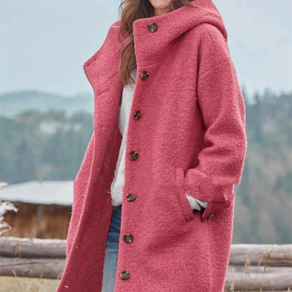 Women’s Thickened Tweed Trench Coat - Image 3